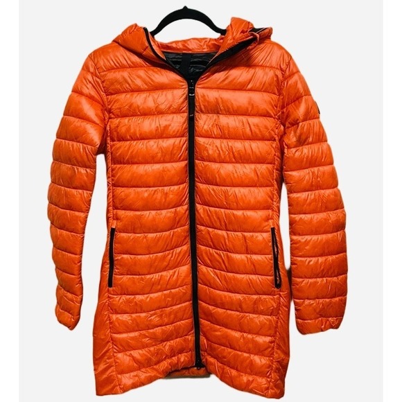 Bogner Fire + Ice Long Puffer Jacket Ski Jacket Women's Size 6 Orange Down Coat - Picture 1 of 7